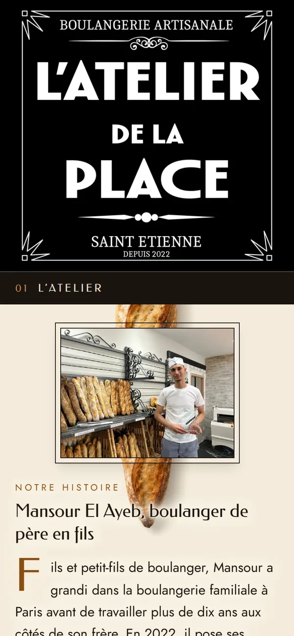 Version mobile du site Atelier de la Place