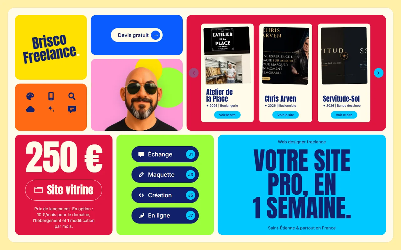 Capture de mon site pro bento