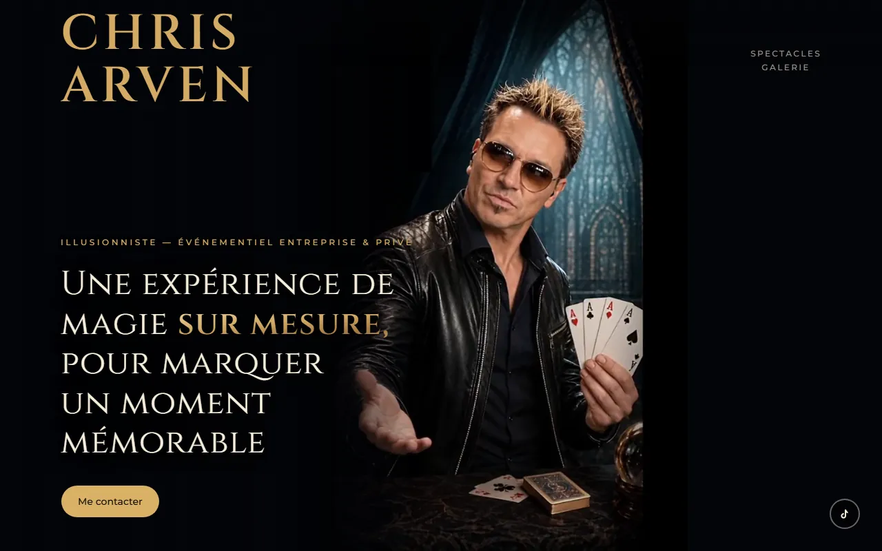Capture du site Chris Arven
