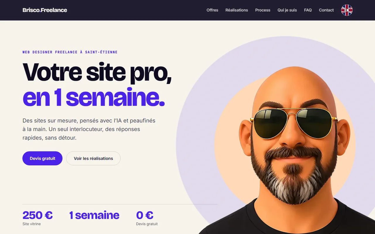 Capture de mon site pro cursor tracking
