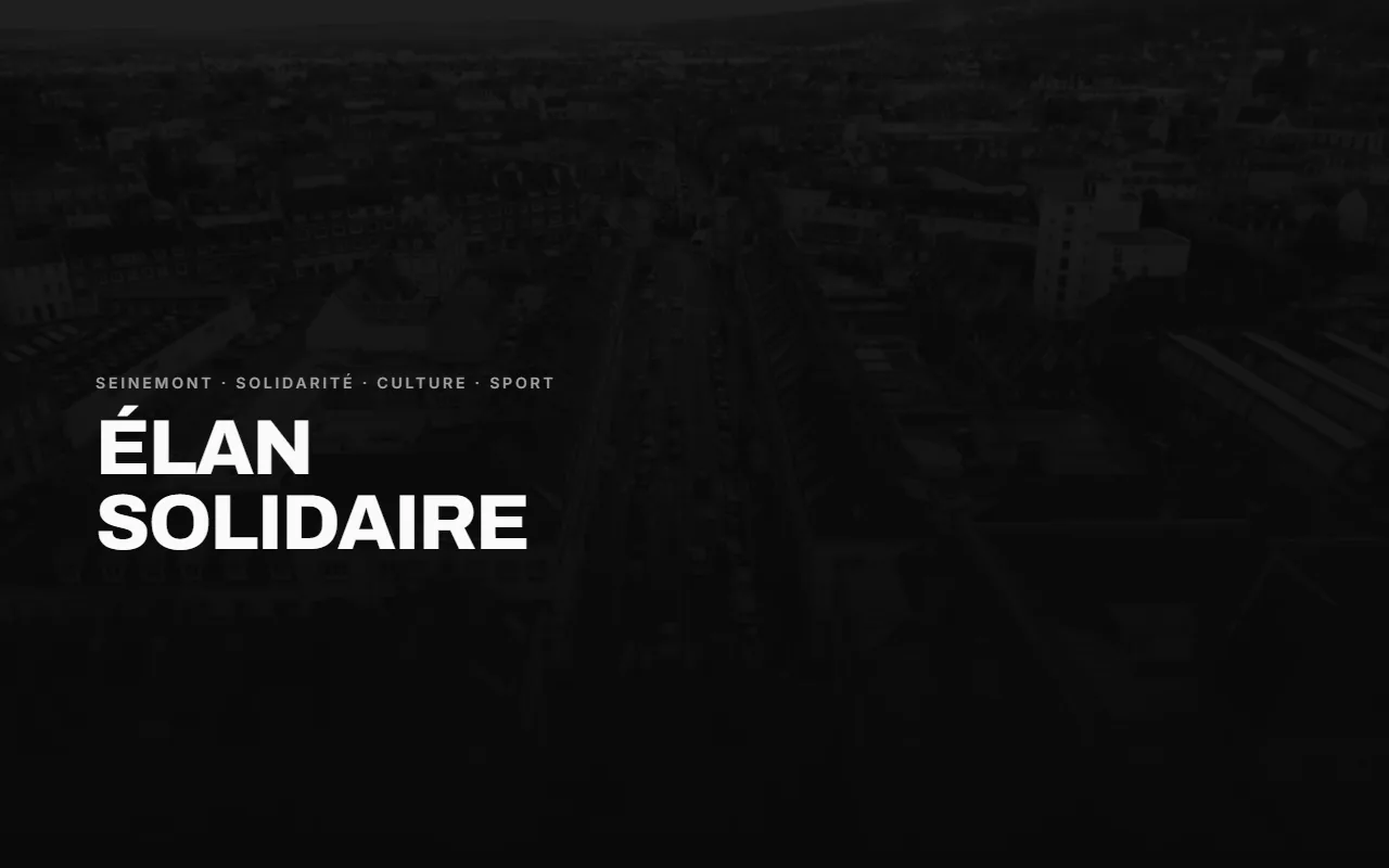 Capture du site Élan Solidaire